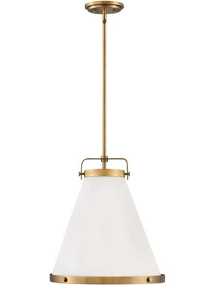 Lexi 16-Inch Pendant in Lacquered Brass.
